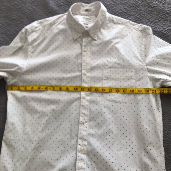 J. Crew Black and White Slim Secret Wash Shirt, Large - Picture 4 of 10